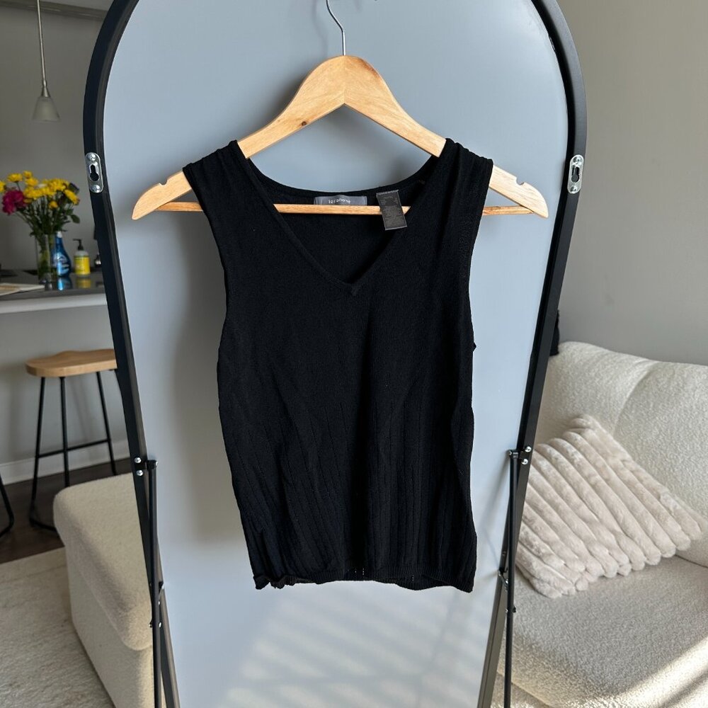 Liz Claiborne Women's Black Tank Top Size PS | Classic Sleeveless‎ Blouse